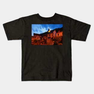 Old town, dusk, Bacharach, Middle Rhine, Rhine, evening Kids T-Shirt